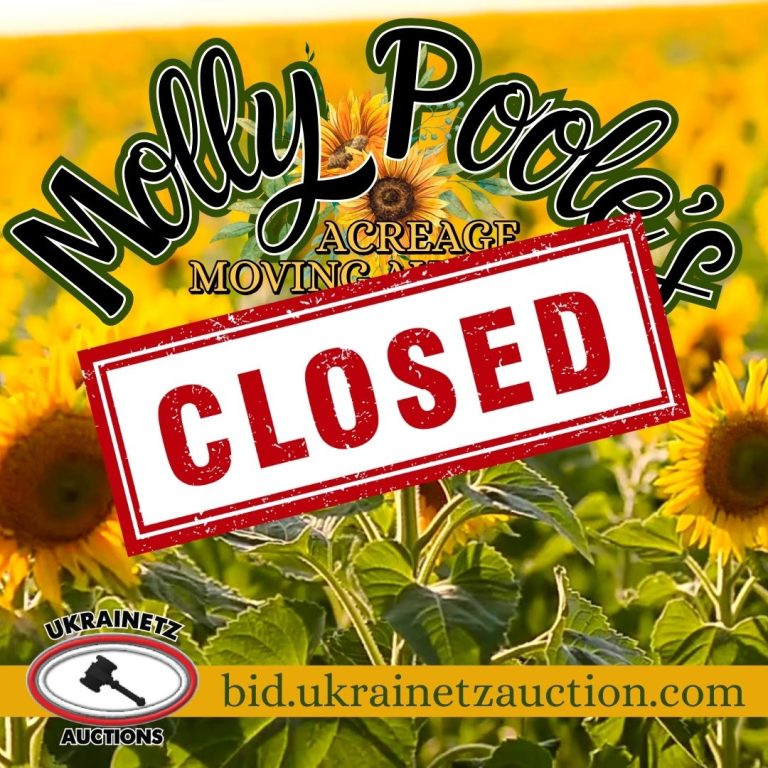 Molly Poole’s Acreage Moving Auction   NOW CLOSED!!