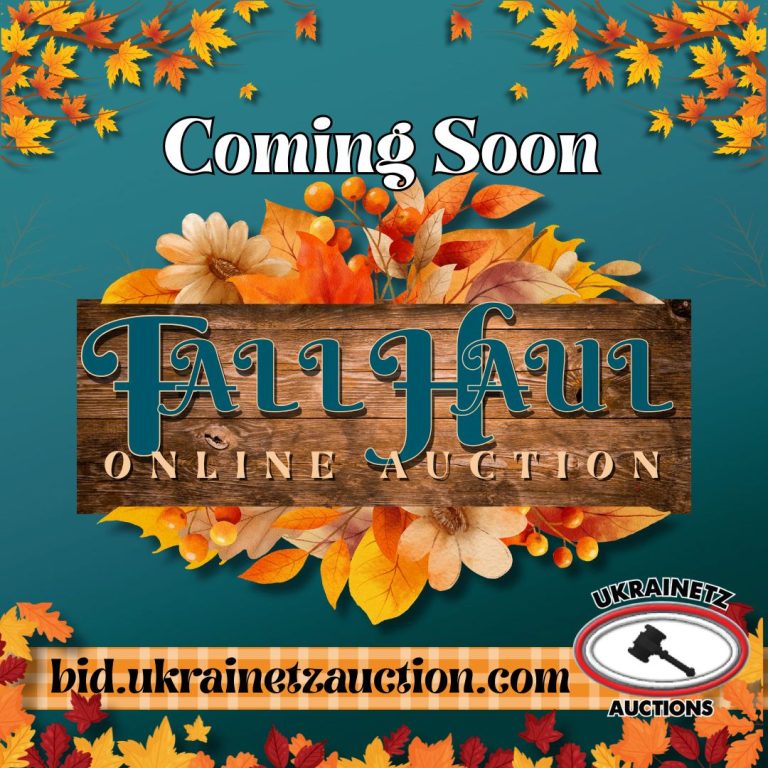 The Fall Haul Online Auction is COMING SOON!!