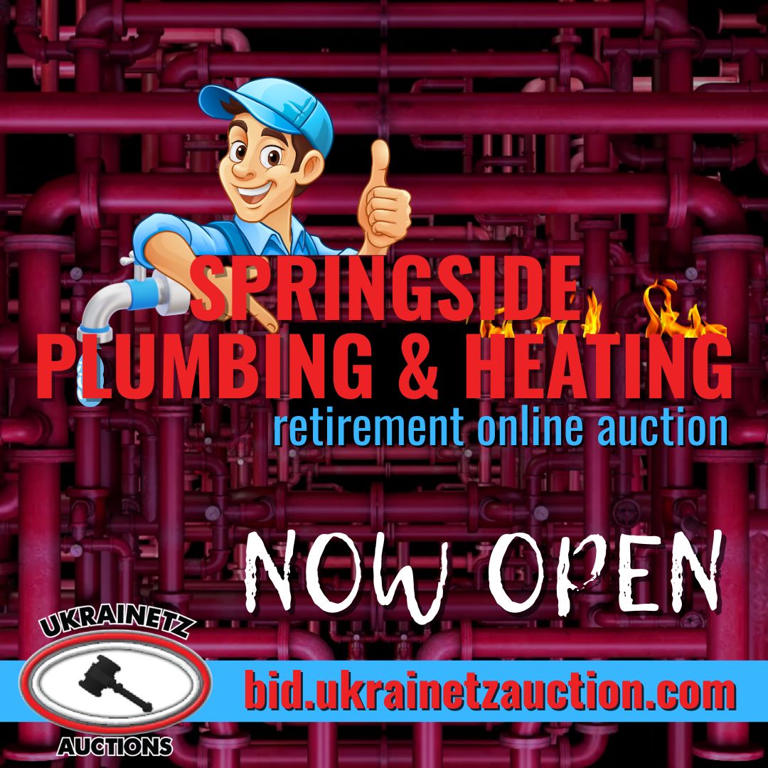 The Springside Plumbing & Heating Retirement Online Auction is NOW OPEN!!