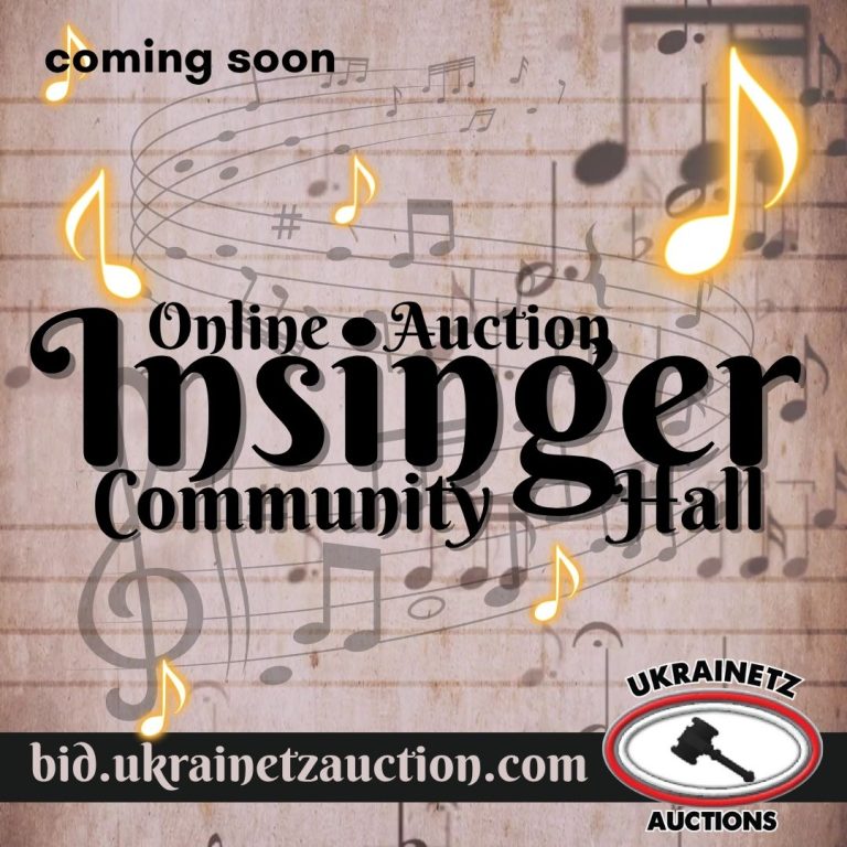 The Insinger Community Hall Online Auction Coming Jan. 2026