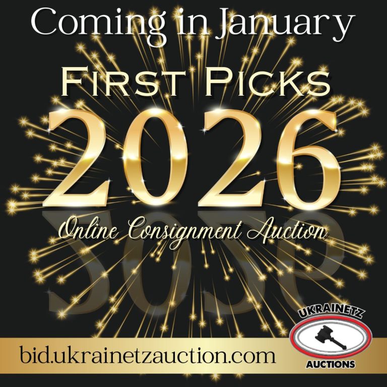 COMING IN JANUARY 2026!!! First Picks 2026 Online Consignment Auction