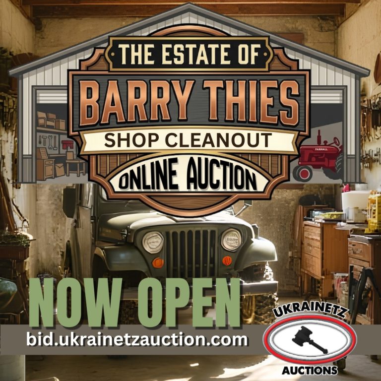 Estate of Barry Thies Shop/Household Online Auction is NOW OPEN!!