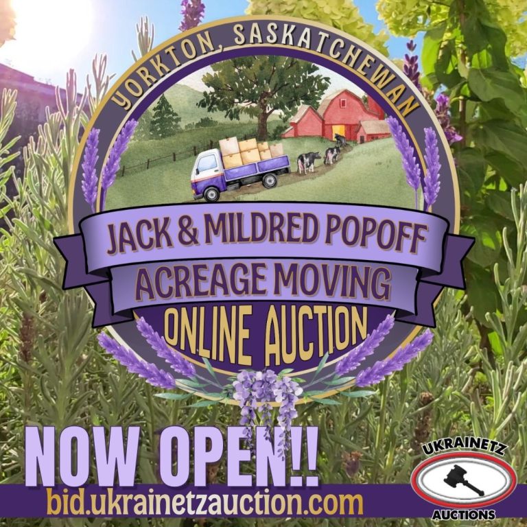 The Jack & Mildred Popoff Acreage Moving Online Auction is NOW OPEN!!