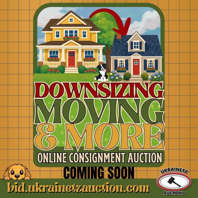 Downsizing, Moving & More Online Consignment Auction is COMING SOON!