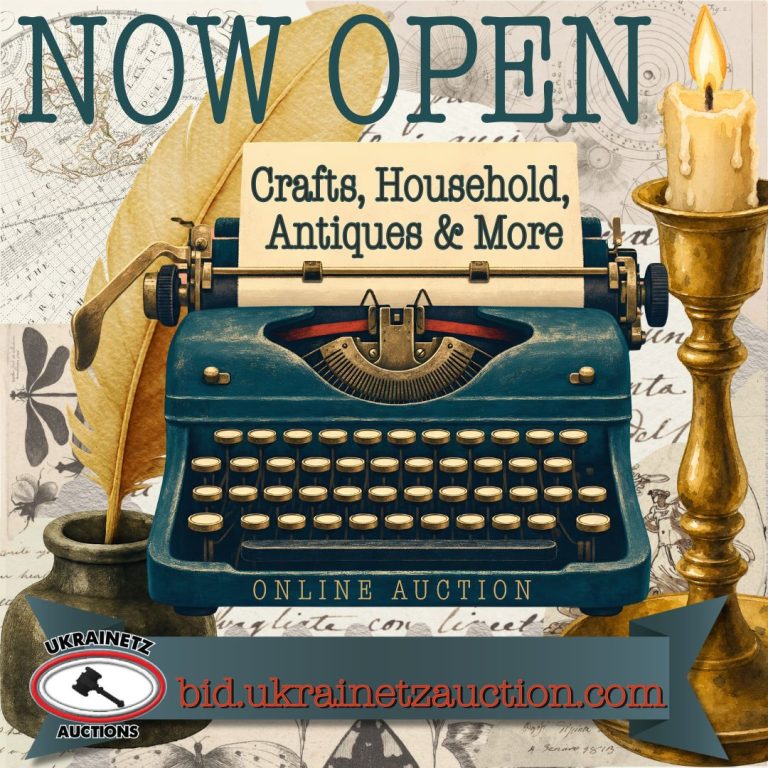 Crafts, Household, Antiques & More- Online Auction is NOW OPEN!!